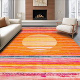 Ultra Soft Area Rug, Non Slip, Stain Resistant, Washable Area Rugs for Living Room, Bedroom, Lively Bright Spectrum Visual Delight(Orange)