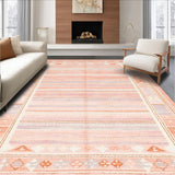 Ultra Soft Area Rug, Non Slip, Stain Resistant, Washable Area Rugs for Living Room, Bedroom, Sweet Coral Minimalist Pattern(Pink)