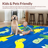 Lively Dino Print Decor(Blue)