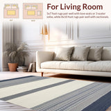 Cozy Textured Cream and Navy(Blue)