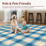 Refined Light Blue Plaid Motif(Beige)