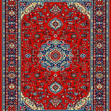Ultra Soft Area Rug, Non Slip, Stain Resistant, Washable Area Rugs for Living Room, Bedroom, Vintage Red Heriz Living Room Washable Rug(Red)