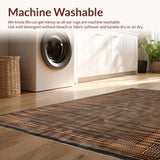 Ultra Soft Area Rug, Non Slip, Stain Resistant, Washable Area Rugs for Living Room, Bedroom, Artisan Inspired Textured Floor Covering(Brown)