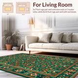 Sophisticated Abstract Leafy Motif(Green)
