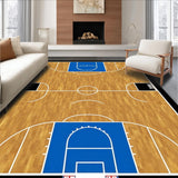 Ultra Soft Area Rug, Non Slip, Stain Resistant, Washable Area Rugs for Living Room, Bedroom, Vibrant Retro Sports Visuals(Brown)