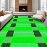 Charming Check Patterned Welcome Mat(Green)