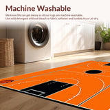 Ultra Soft Area Rug, Non Slip, Stain Resistant, Washable Area Rugs for Living Room, Bedroom, Dynamic Youthful Athletic Aesthetic(Orange)