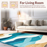 Whimsical Surfboard Motif Floor(Beige)