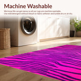 Ultra Soft Area Rug, Non Slip, Stain Resistant, Washable Area Rugs for Living Room, Bedroom, Soft Pink Animal Themed Decor(Purple)