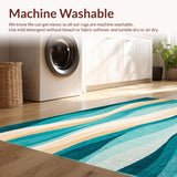 Beige Teal Beachfront Coastal Ocean Theme Indoor(Blue)