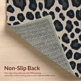 Ultra Soft Area Rug, Non Slip, Stain Resistant, Washable Area Rugs for Living Room, Bedroom, Chic Modern Animal Print Statement Piece(Beige)