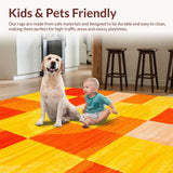 Ultra Soft Area Rug, Non Slip, Stain Resistant, Washable Area Rugs for Living Room, Bedroom, Whimsical Cookie-Inspired Aesthetic(Orange)