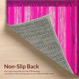 Ultra Soft Area Rug, Non Slip, Stain Resistant, Washable Area Rugs for Living Room, Bedroom, Stylish Contemporary Animal Pattern(Pink)