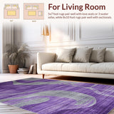Ultra Soft Area Rug, Non Slip, Stain Resistant, Washable Area Rugs for Living Room, Bedroom, Trendy Lush Purple Watercolor(Purple)