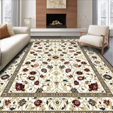 Ultra Soft Area Rug, Non Slip, Stain Resistant, Washable Area Rugs for Living Room, Bedroom, Vintage Boho Kitchen Runner(White)