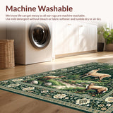 Cozy Low Pile Wilderness Scene(Green)