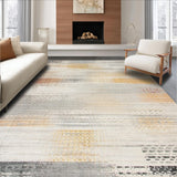 Ultra Soft Area Rug, Non Slip, Stain Resistant, Washable Area Rugs for Living Room, Bedroom, Contemporary Distressed Geometric beige Area Design(Gray)