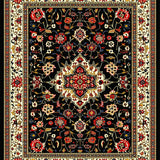 Artful Abstract Floral Composition(Black)