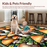 Ultra Soft Area Rug, Non Slip, Stain Resistant, Washable Area Rugs for Living Room, Bedroom, Whimsical Non-Slip Floor Rugs for Kitchen Comfort(Orange)