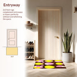Ultra Soft Area Rug, Non Slip, Stain Resistant, Washable Area Rugs for Living Room, Bedroom, Lively Elegant Entrance Accent(Brown)