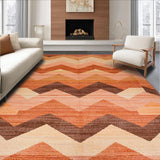 Ultra Soft Area Rug, Non Slip, Stain Resistant, Washable Area Rugs for Living Room, Bedroom, Contemporary Warm Color Palette(Brown)