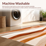 Ultra Soft Area Rug, Non Slip, Stain Resistant, Washable Area Rugs for Living Room, Bedroom, Terracotta Vista Easy Clean Contemporary Indoor Area(Brown)