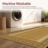 Ultra Soft Area Rug, Non Slip, Stain Resistant, Washable Area Rugs for Living Room, Bedroom, Cute Gourmet Snack Visual Appeal(Gold)