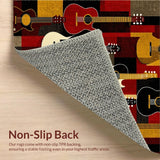 Chic Abstract Red and Yellow Composition(Black)