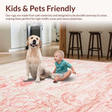 Ultra Soft Area Rug, Non Slip, Stain Resistant, Washable Area Rugs for Living Room, Bedroom, Modern Playful Color Splash(Beige)