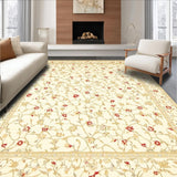 Ultra Soft Area Rug, Non Slip, Stain Resistant, Washable Area Rugs for Living Room, Bedroom, Delicate Vine Area in Muted Beige Palette(Beige)