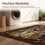 Ultra Soft Area Rug, Non Slip, Stain Resistant, Washable Area Rugs for Living Room, Bedroom, Chic Contemporary Animal Print Accent(Brown)