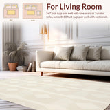 Minimalist Chevron Beige Non Slip Area(Beige)