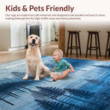 Contemporary Blue Swirls(Blue)