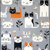 Ultra Soft Area Rug, Non Slip, Stain Resistant, Washable Area Rugs for Living Room, Bedroom, Contemporary Fun Animal Motif(Gray)