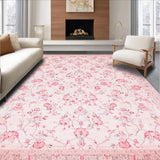 Ultra Soft Area Rug, Non Slip, Stain Resistant, Washable Area Rugs for Living Room, Bedroom, Delicate Mauve Serene Atmosphere(Pink)