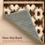 Ultra Soft Area Rug, Non Slip, Stain Resistant, Washable Area Rugs for Living Room, Bedroom, Stylish Brown Beige Geometric(Brown)