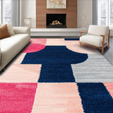 Ultra Soft Area Rug, Non Slip, Stain Resistant, Washable Area Rugs for Living Room, Bedroom, Geometric Blush Pink Kids Playroom Runner(Pink)