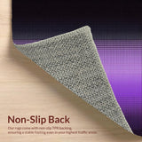Ultra Soft Area Rug, Non Slip, Stain Resistant, Washable Area Rugs for Living Room, Bedroom, Chic Ombre Textured Visual Appeal(Purple)