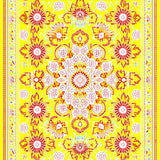 Ultra Soft Area Rug, Non Slip, Stain Resistant, Washable Area Rugs for Living Room, Bedroom, Unique Colorful Circular Design(Yellow)