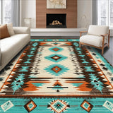 Vibrant Aztec Geometric Motifs(Blue)
