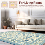 Rustic Blue Tiled Design(Beige)