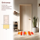 Ultra Soft Area Rug, Non Slip, Stain Resistant, Washable Area Rugs for Living Room, Bedroom, Charming Abstract Soft Touch Visuals(Orange)