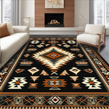 Dynamic Black and Brown Geometric Styles(Black)