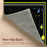 Ultra Soft Area Rug, Non Slip, Stain Resistant, Washable Area Rugs for Living Room, Bedroom, Bold Astronomical Shape Arrangement(Yellow)