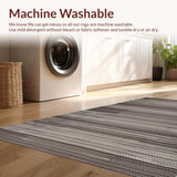 Ultra Soft Area Rug, Non Slip, Stain Resistant, Washable Area Rugs for Living Room, Bedroom, Rustic Braided Textured Elegance(Gray)