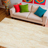 Ultra Soft Area Rug, Non Slip, Stain Resistant, Washable Area Rugs for Living Room, Bedroom, Plush Area Boho Inspired Indoor Distressed Design(Beige)