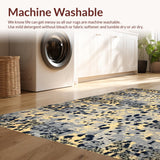 Ultra Soft Area Rug, Non Slip, Stain Resistant, Washable Area Rugs for Living Room, Bedroom, Sleek Contemporary Wildlife Design(Beige)
