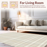 Modern Clean Lines Plaid Look(Beige)