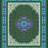 Elegant Distressed Geometric Design(Blue)