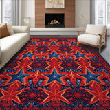 Ultra Soft Area Rug, Non Slip, Stain Resistant, Washable Area Rugs for Living Room, Bedroom, Vintage Texas Flag Bathroom Non-Slip Rug(Red)
